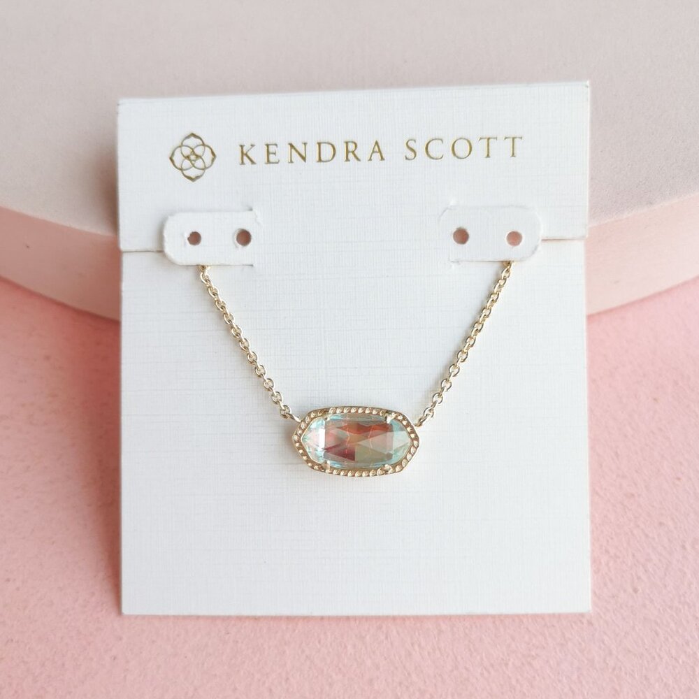 Kendra Scott - Elisa Dichroic Glass Gold Necklace - NEW